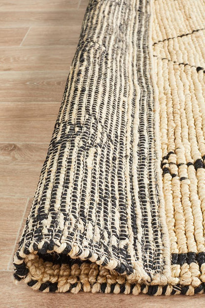 Kenya 27 Ivory Tribal Luxe Hand Woven Jute Rug