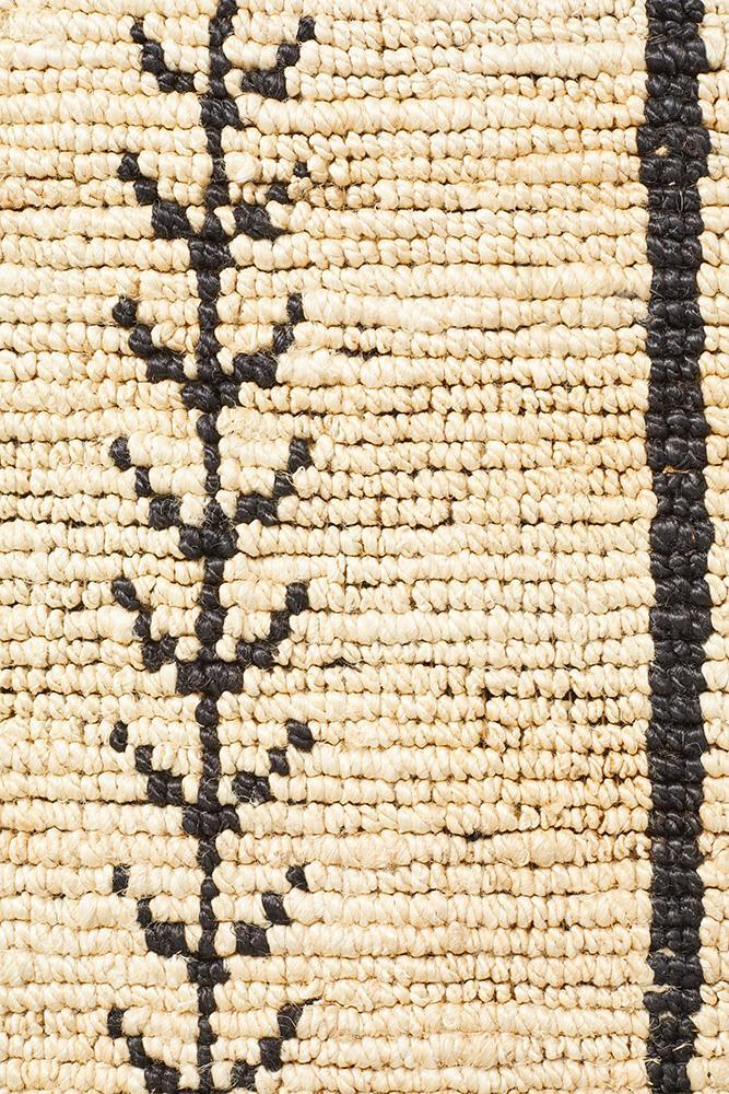 Kenya 27 Ivory Tribal Luxe Hand Woven Jute Rug