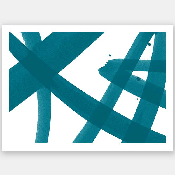 Balancing Act - Peacock Unframed Art Print