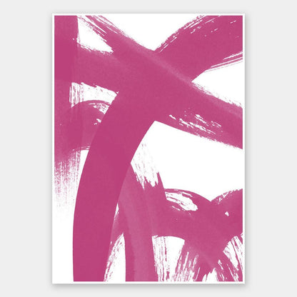 Changing Lanes - Raspberry Pop Unframed Art Print