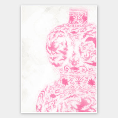 Hour Glass - Raspberry Cream Unframed Art Print