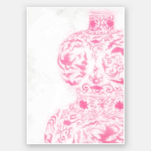 Hour Glass - Raspberry Cream Unframed Art Print