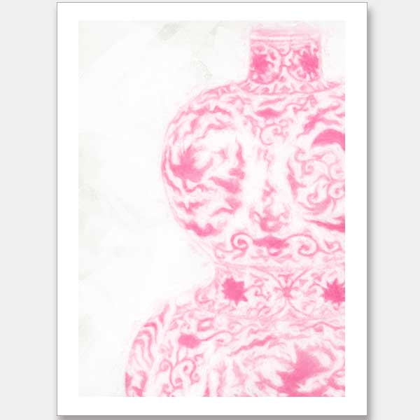 Hour Glass - Raspberry Cream Unframed Art Print