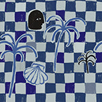 Wallpaper Colour: Checker Bay Dark Blue