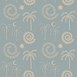 Material: Paste the Wall | Smooth Matte Finish - Sample: Not required, thank you - Wall Height: 2.4 metres | 7.8 feet - Wall Width: 2.4 metres | 7.8 feet - Wallpaper Colour: Daydream Isle Muted Blue