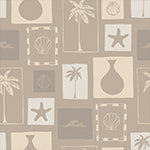 Material: Paste the Wall | Smooth Matte Finish - Sample: Not required, thank you - Wall Height: 2.4 metres | 7.8 feet - Wall Width: 2.4 metres | 7.8 feet - Wallpaper Colour: Coastal Archives Stone