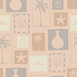 Material: Paste the Wall | Smooth Matte Finish - Sample: Not required, thank you - Wall Height: 2.4 metres | 7.8 feet - Wall Width: 2.4 metres | 7.8 feet - Wallpaper Colour: Coastal Archives Neutral