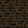 Wallpaper from the Tim Neve collection by Urban Road, featuring bold black grid lines on a warm golden brown background, creating a striking linear design.