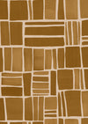 Wallpaper from the Tim Neve collection by Urban Road, featuring golden ochre grids with soft brown contrasts, creating a warm, natural aesthetic.