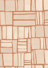 Wallpaper from the Tim Neve collection by Urban Road, with a soft peachy grid on a neutral base, offering a subtle, organic flow.