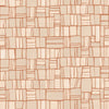 Wallpaper from the Tim Neve collection by Urban Road, with a soft peachy grid on a neutral base, offering a subtle, organic flow.