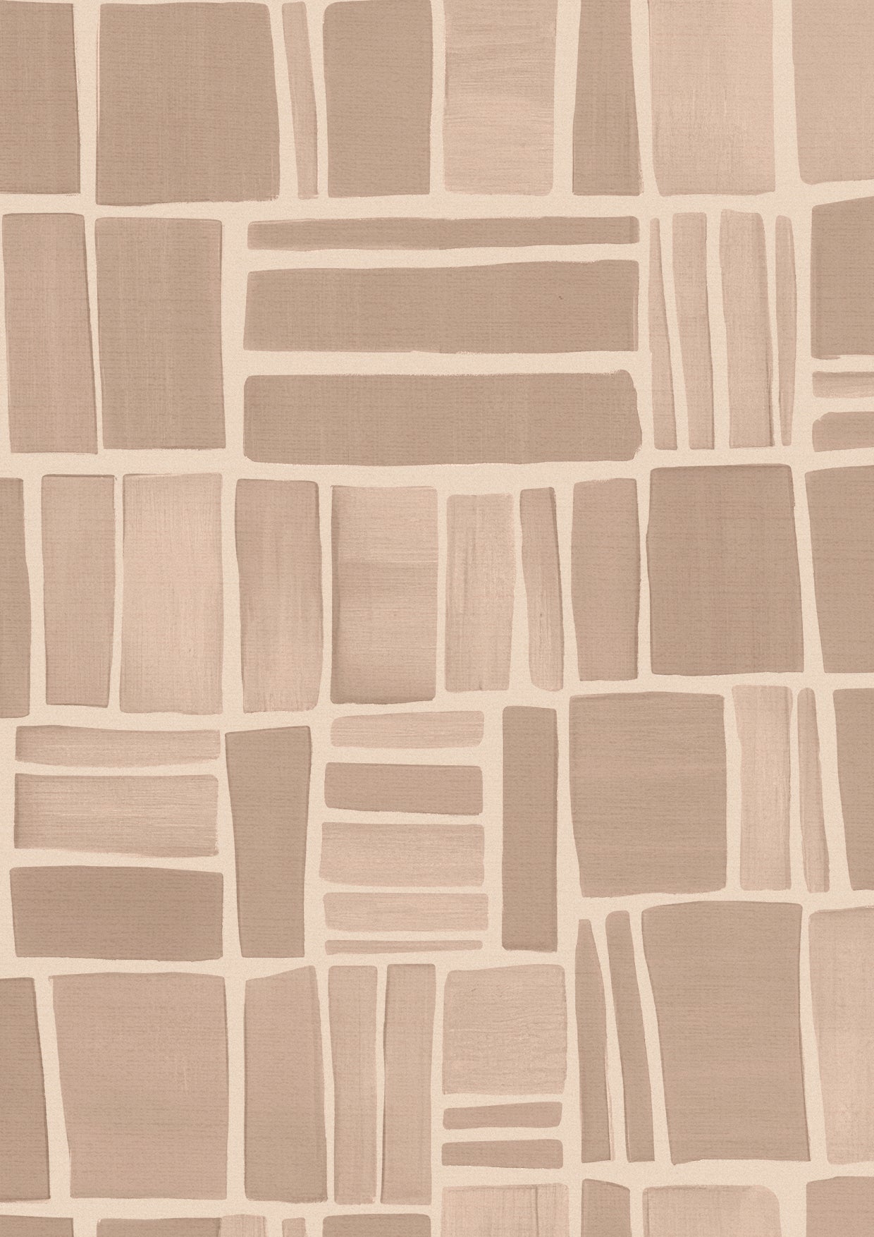 Wallpaper from the Tim Neve collection by Urban Road, showcasing light taupe grids over a soft cream base, creating an airy, minimalist design.