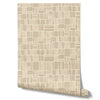 Wallpaper from the Tim Neve collection by Urban Road, featuring a warm ivory grid pattern on a soft neutral backdrop for a minimalist, calming aesthetic.