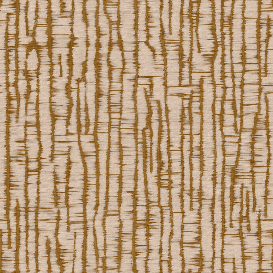Wallpaper from the Tim Neve collection by Urban Road, with rich golden bark patterns layered over warm brown textures for an earthy, organic design.