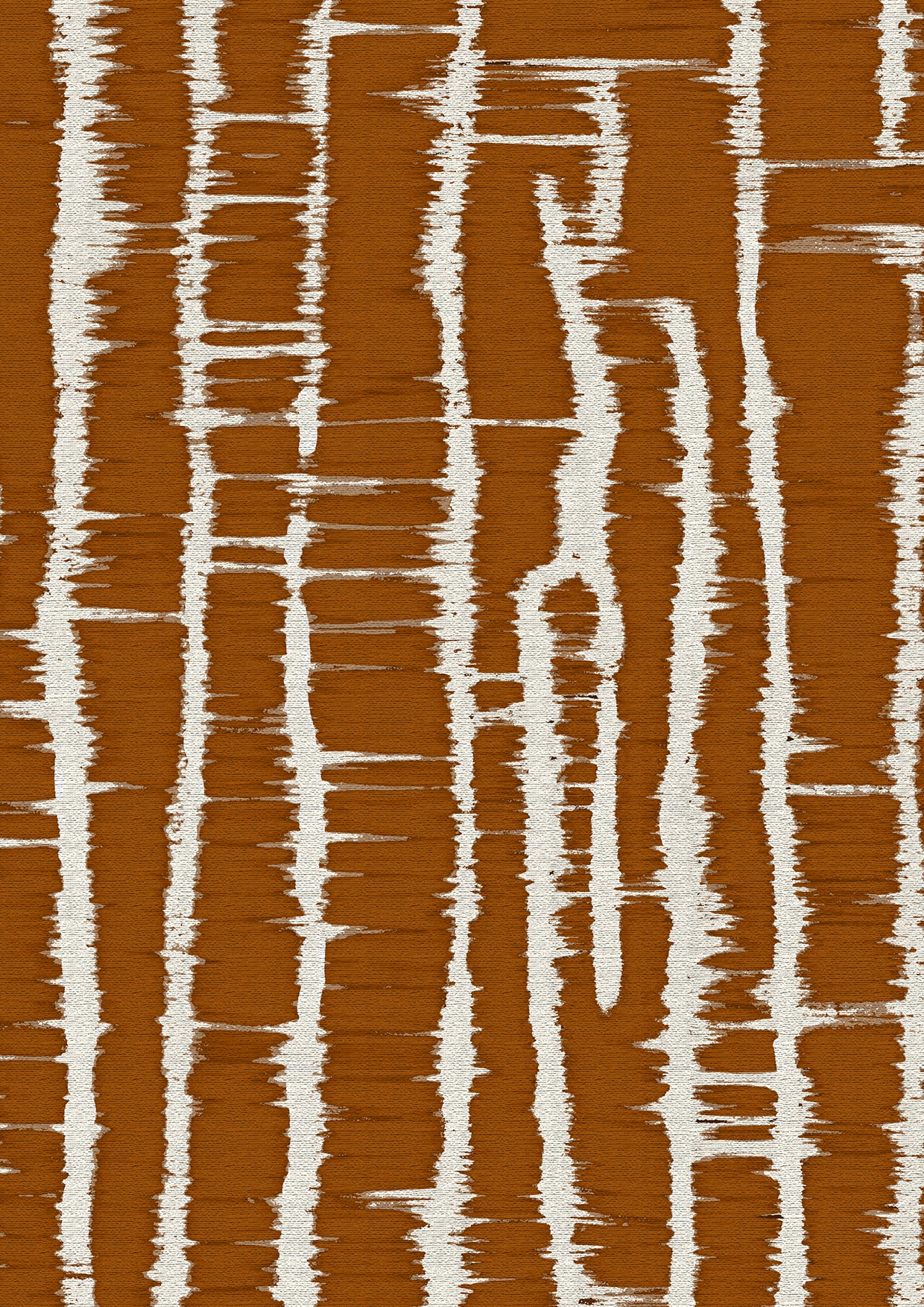 Wallpaper from the Tim Neve collection by Urban Road, with a cinnamon woodgrain design and bold organic lines, creating a rustic, natural feel.