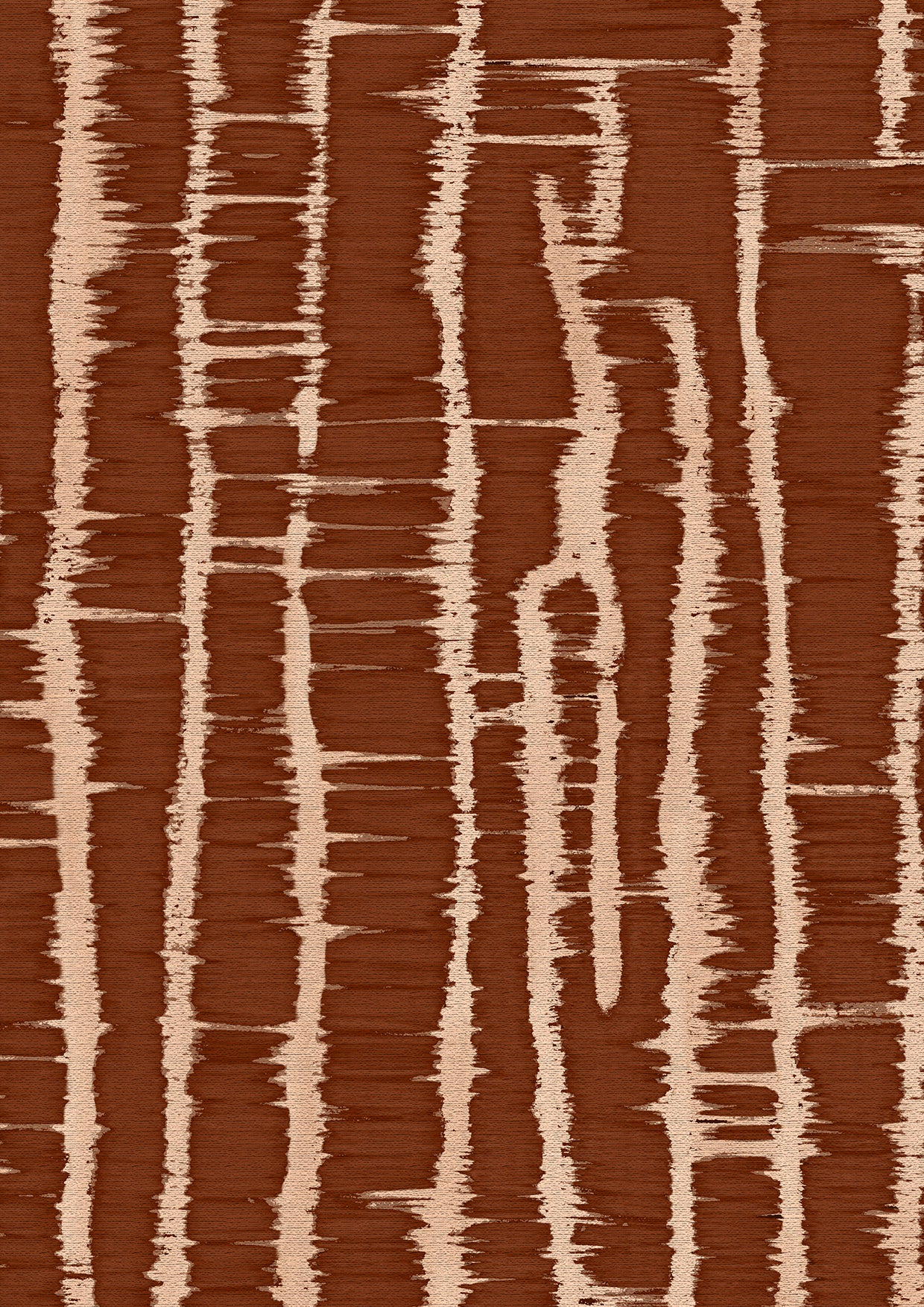 Wallpaper from the Tim Neve collection by Urban Road, featuring terracotta bark textures with warm brown layers for a bold, earthy look.