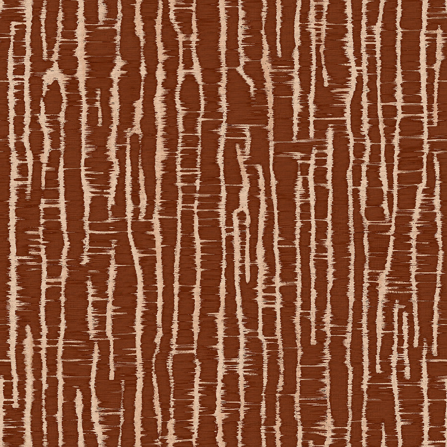 Wallpaper from the Tim Neve collection by Urban Road, featuring terracotta bark textures with warm brown layers for a bold, earthy look.