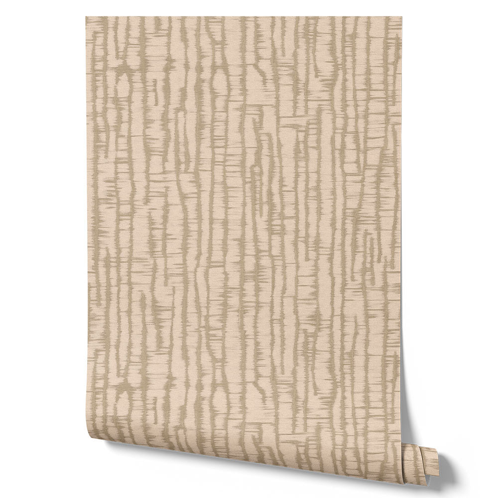 Wallpaper from the Tim Neve collection by Urban Road, with warm cream bark patterns and subtle textures for a cozy, organic aesthetic.