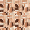 Wallpaper from the Tim Neve collection by Urban Road, showcasing a warm blush geometric mosaic with abstract shapes and soft contrasts.