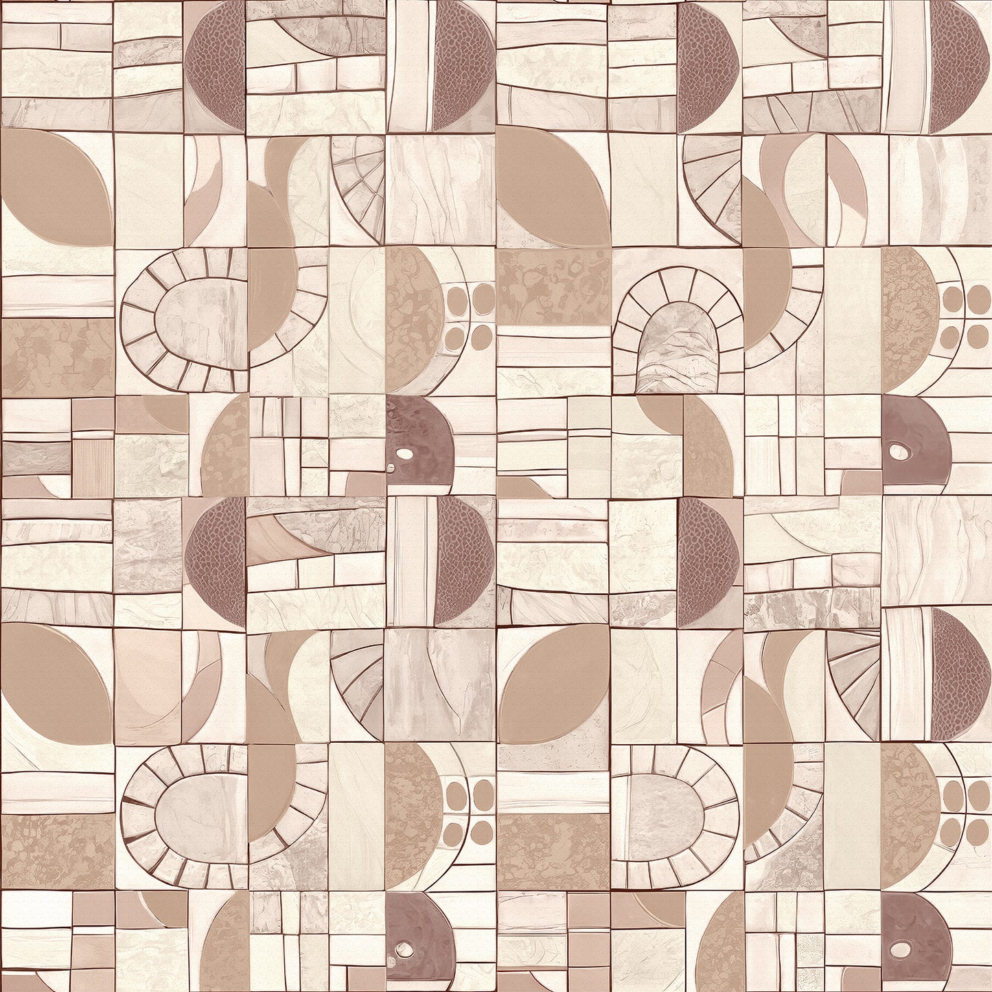 Wallpaper from the Tim Neve collection by Urban Road, featuring light patchwork patterns with soft curved lines and a subtle, airy flow.