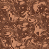 Wallpaper from the Tim Neve collection by Urban Road, with cocoa brown marbling and layered swirls in a warm, organic design.