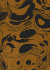 Wallpaper from the Tim Neve collection by Urban Road, with black and gold marbling in a high-contrast abstract swirl design.
