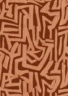 Wallpaper from the Tim Neve collection by Urban Road, showcasing terracotta abstract curves and organic textures.