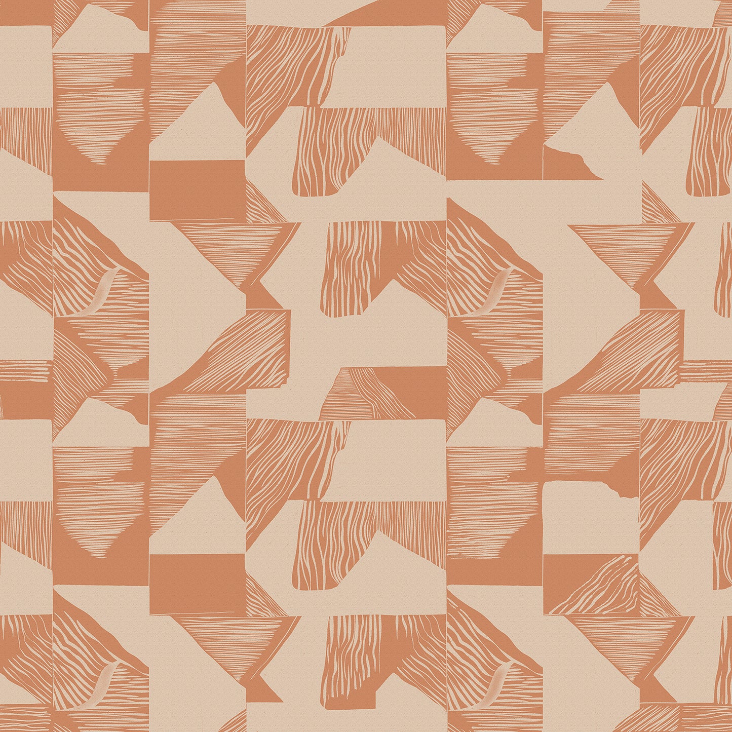Wallpaper from the Tim Neve collection by Urban Road, featuring a peach grid pattern with soft geometric lines and subtle warm tones.