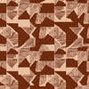 Wallpaper from the Tim Neve collection by Urban Road, with terracotta grid patterns layered over warm brown textures.