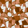 Wallpaper from the Tim Neve collection by Urban Road, with golden brown mosaics and organic curves for a bold, dynamic look.