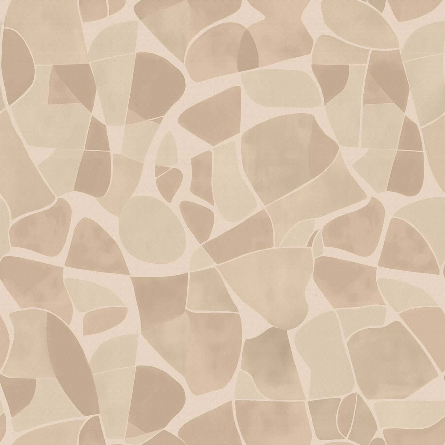 Wallpaper from the Tim Neve collection by Urban Road, with ivory mosaic patterns and subtle textures for a minimalist, calming aesthetic.