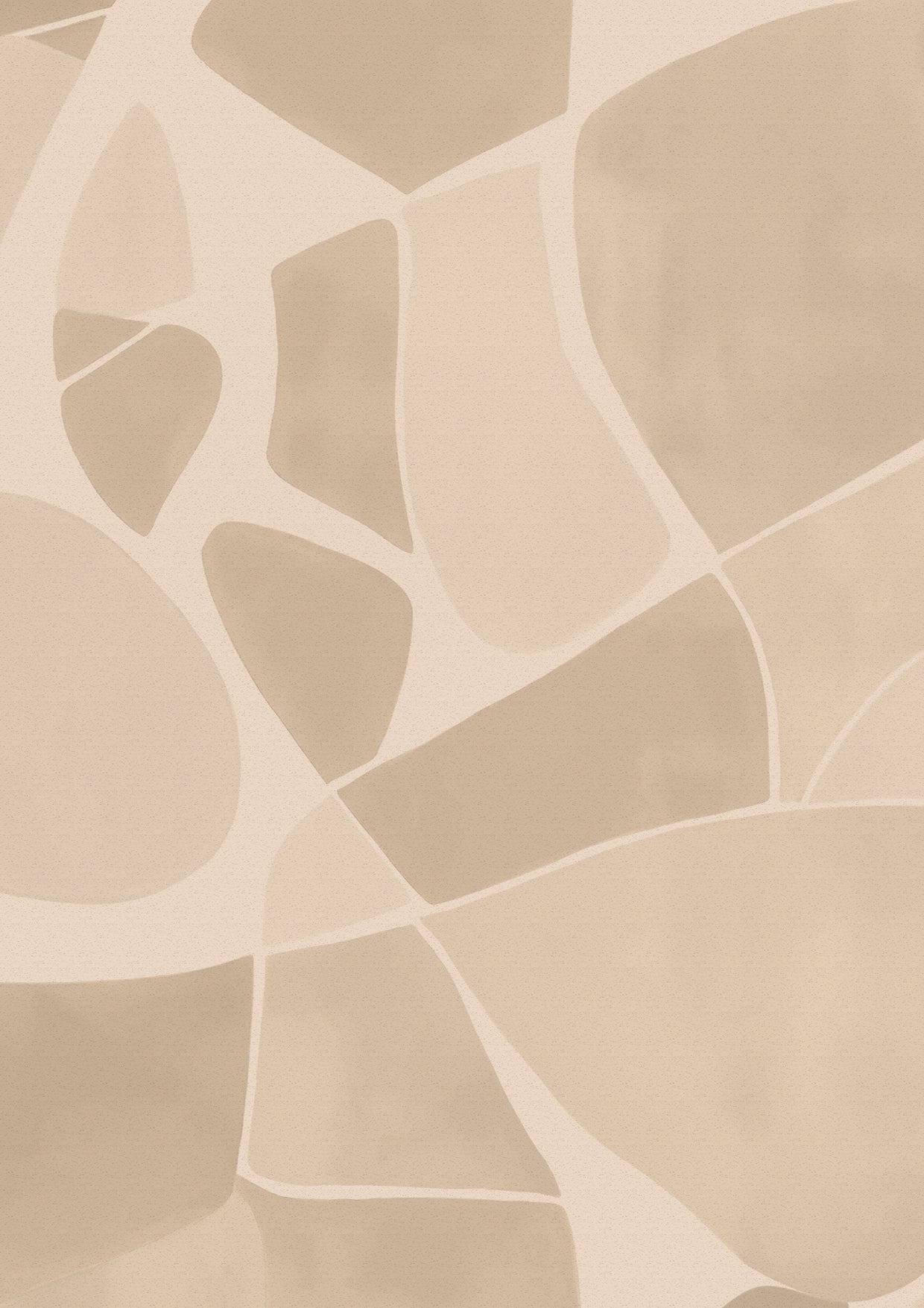 Wallpaper from the Tim Neve collection by Urban Road, with ivory mosaic patterns and subtle textures for a minimalist, calming aesthetic.