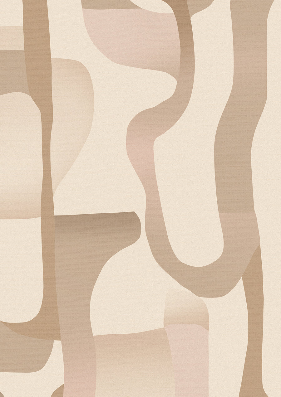 Wallpaper from the Tim Neve collection by Urban Road, with soft neutral marbling and subtle swirling patterns in an airy palette.