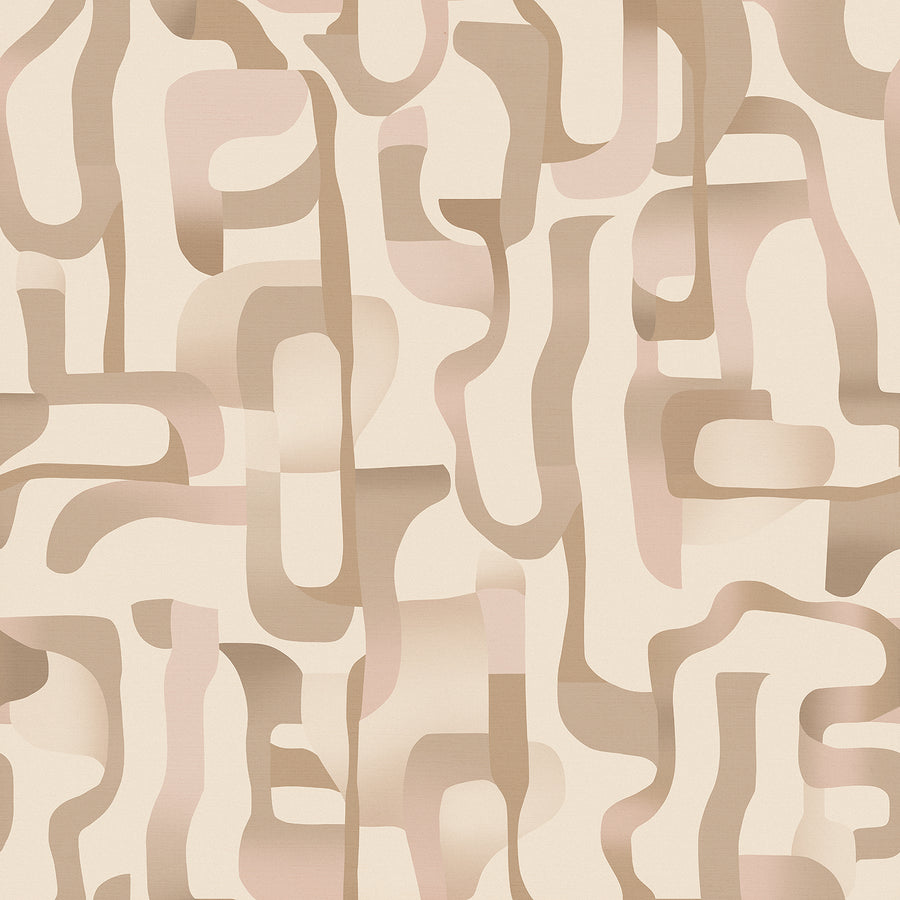 Wallpaper from the Tim Neve collection by Urban Road, with soft neutral marbling and subtle swirling patterns in an airy palette.