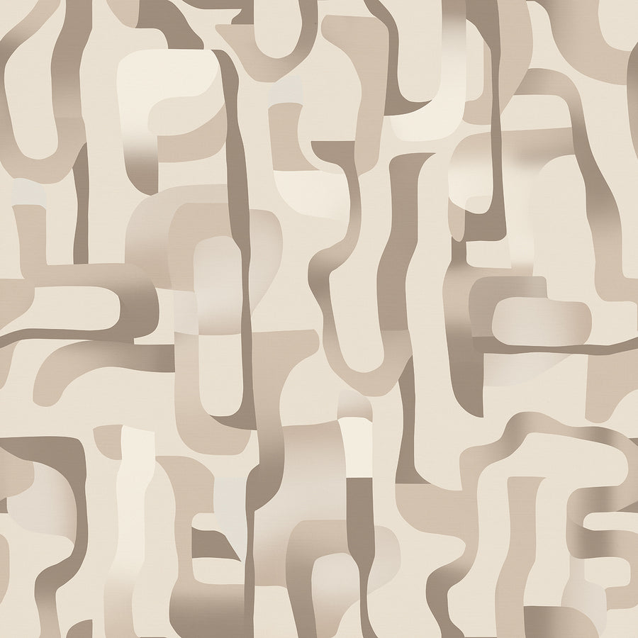 Wallpaper from the Tim Neve collection by Urban Road, featuring light ivory marbling and soft organic swirls for a calming effect.