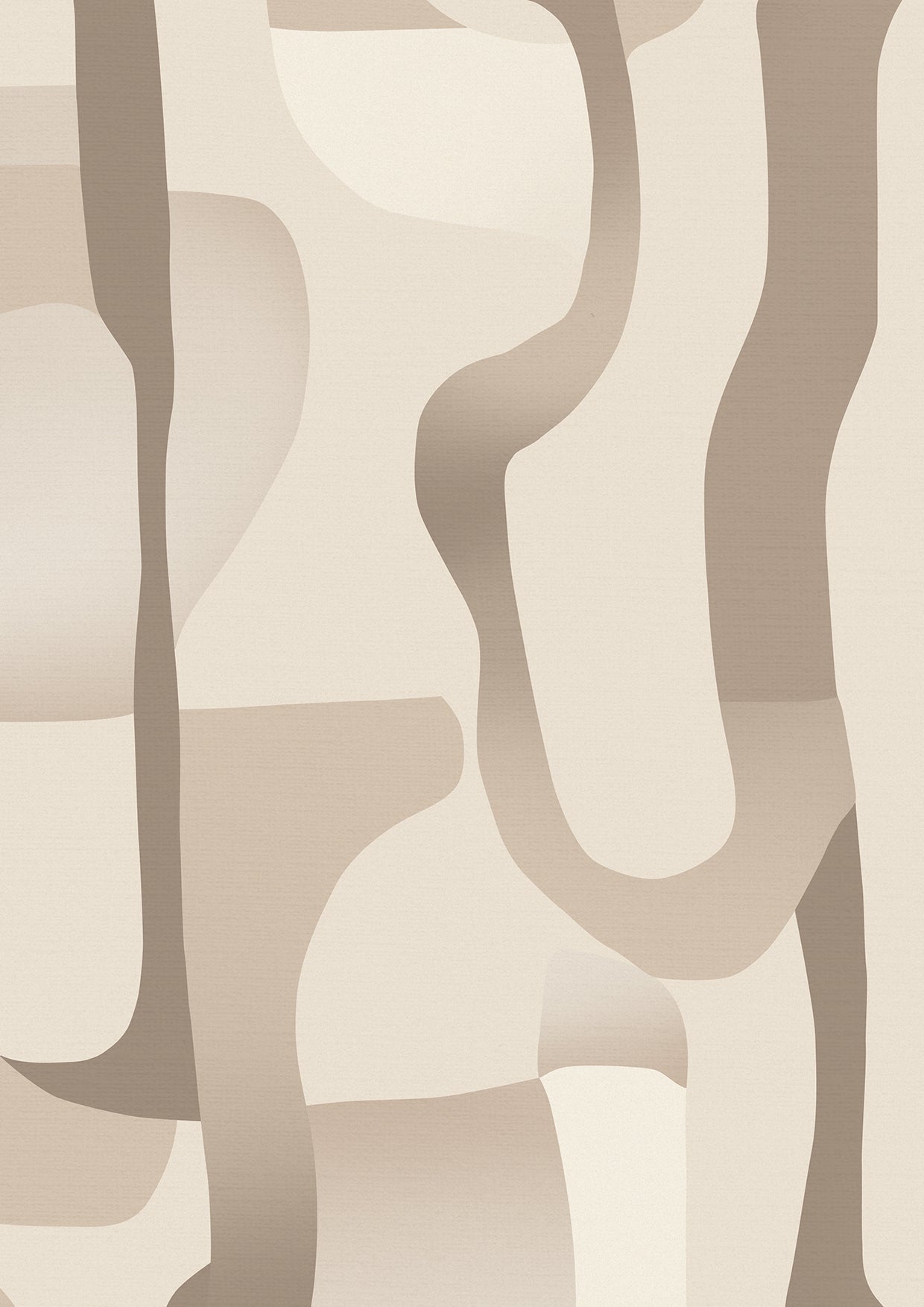 Wallpaper from the Tim Neve collection by Urban Road, featuring light ivory marbling and soft organic swirls for a calming effect.