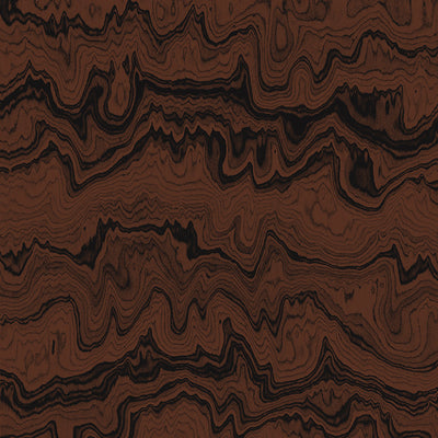 Wallpaper from the Tim Neve collection by Urban Road, featuring dark woodgrain swirls in black and brown for a bold, organic look.