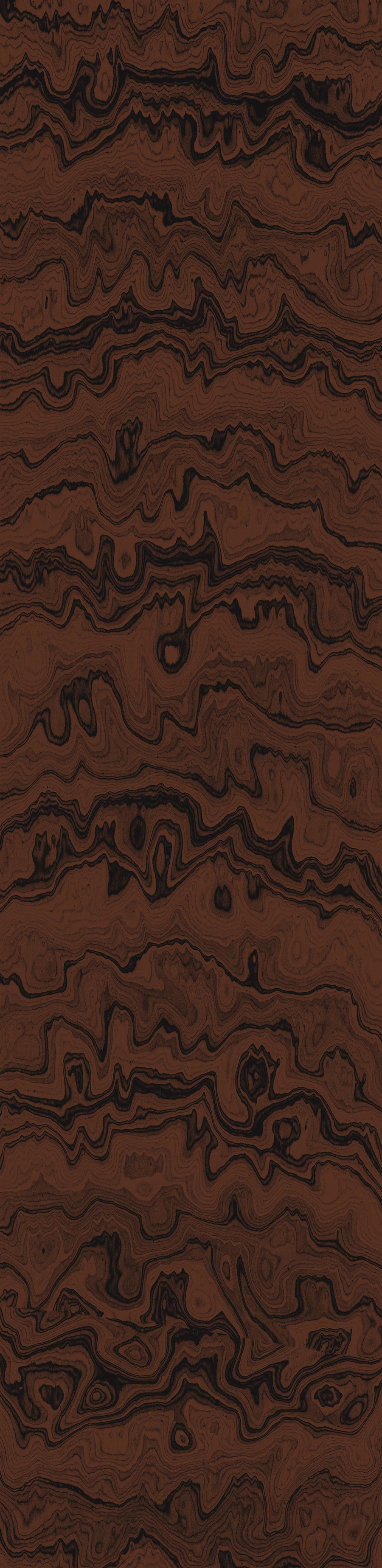 Wallpaper from the Tim Neve collection by Urban Road, featuring dark woodgrain swirls in black and brown for a bold, organic look.