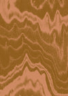 Wallpaper from the Tim Neve collection by Urban Road, with golden woodgrain swirls and bold lines in a rich, warm palette.