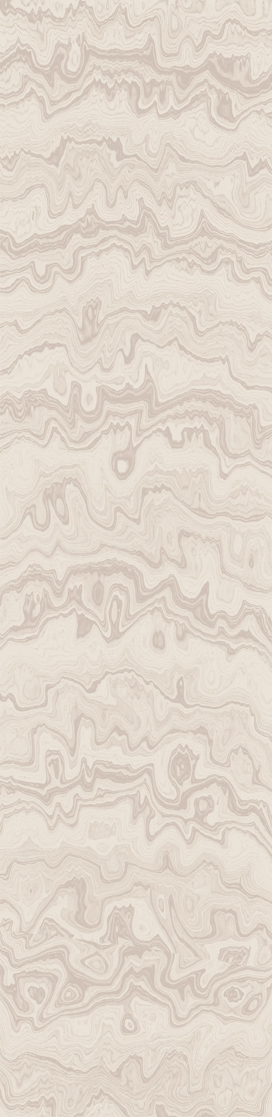 Wallpaper from the Tim Neve collection by Urban Road, with ivory woodgrain patterns and subtle abstract shapes in a soft, minimalist design.