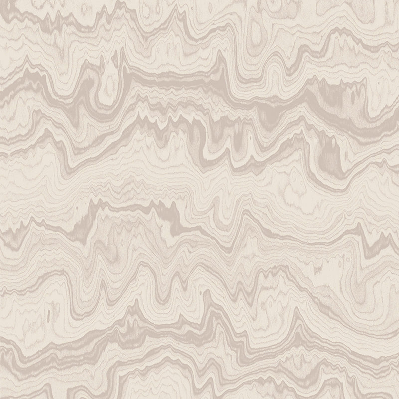 Wallpaper from the Tim Neve collection by Urban Road, with ivory woodgrain patterns and subtle abstract shapes in a soft, minimalist design.