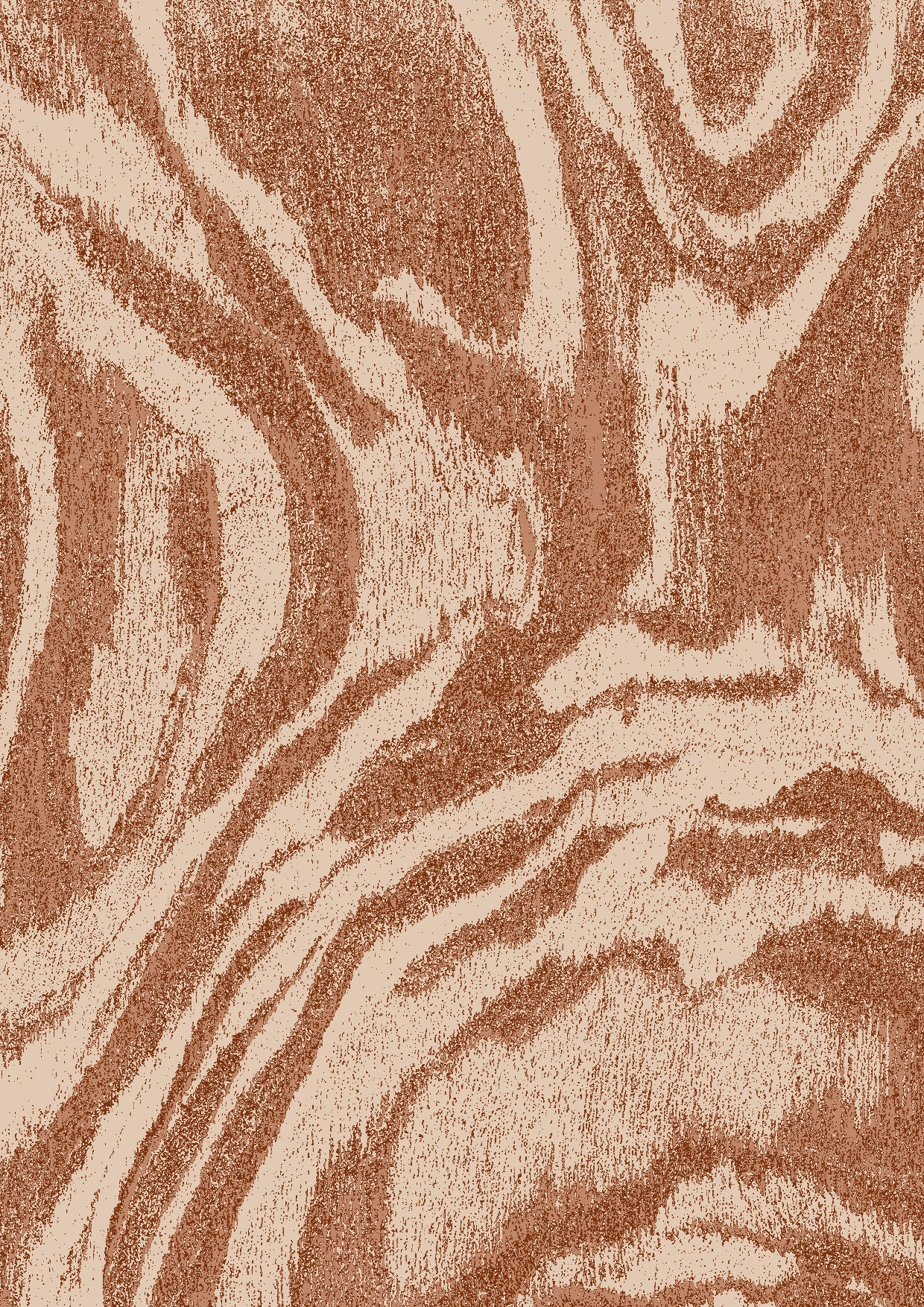 Wallpaper from the Tim Neve collection by Urban Road, featuring terracotta marbling with warm organic lines and layered textures.