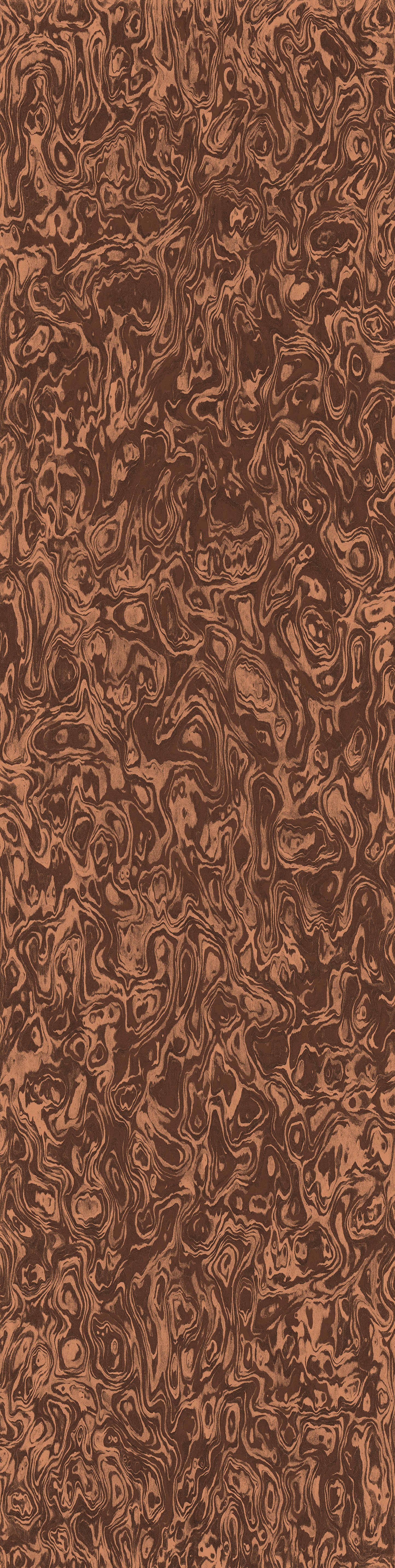 Wallpaper from the Tim Neve collection by Urban Road, showcasing deep brown marbling patterns with bold swirling shapes.