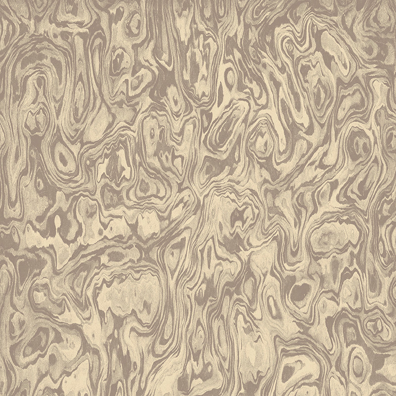Wallpaper from the Tim Neve collection by Urban Road, featuring taupe marbling with organic swirls and layered neutral tones.