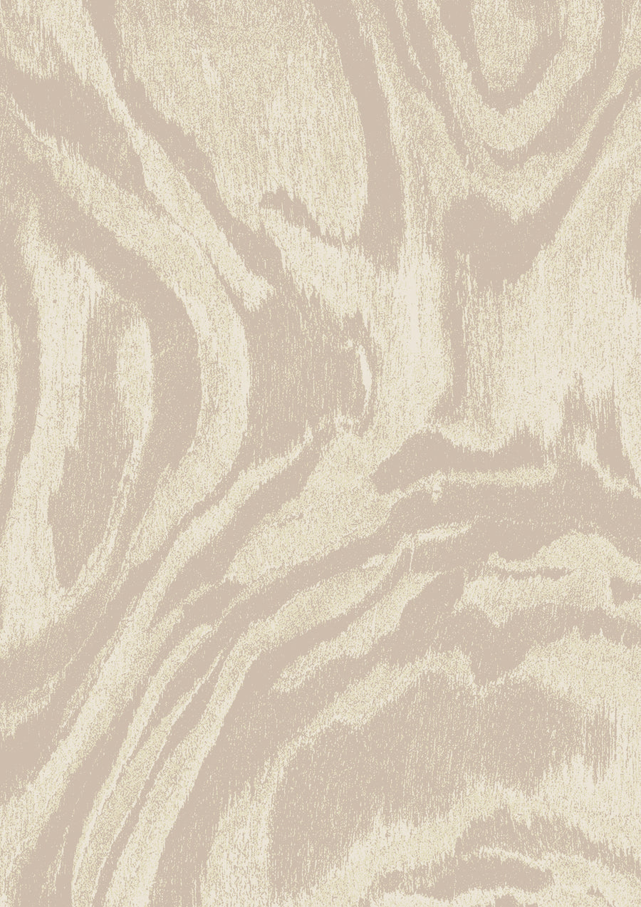 Wallpaper from the Tim Neve collection by Urban Road, showcasing ivory marbling with light swirling shapes for a soft, calming effect.