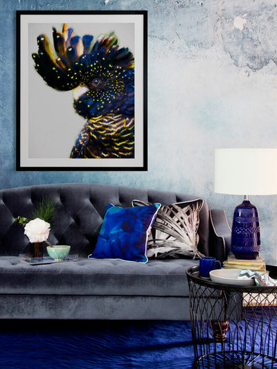 Black and Gold Left Framed Art Print | Lifestyle