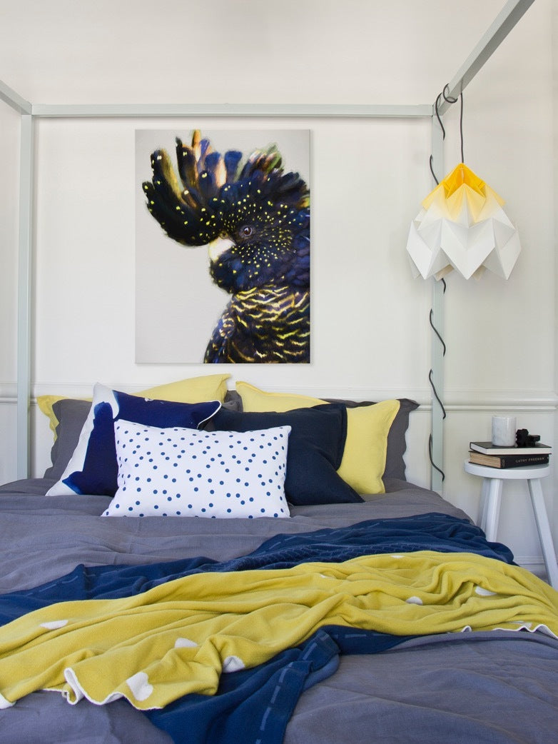 Black and Gold Left Canvas Art Print | Lifestyle