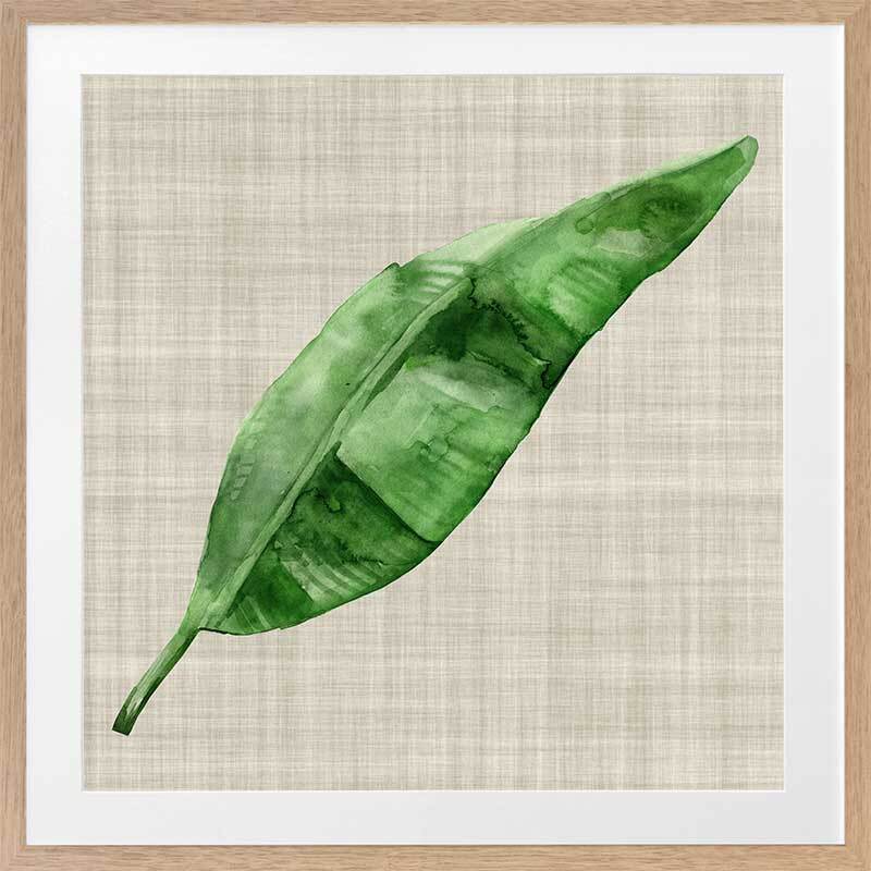 Green Leaf Framed Art Print
