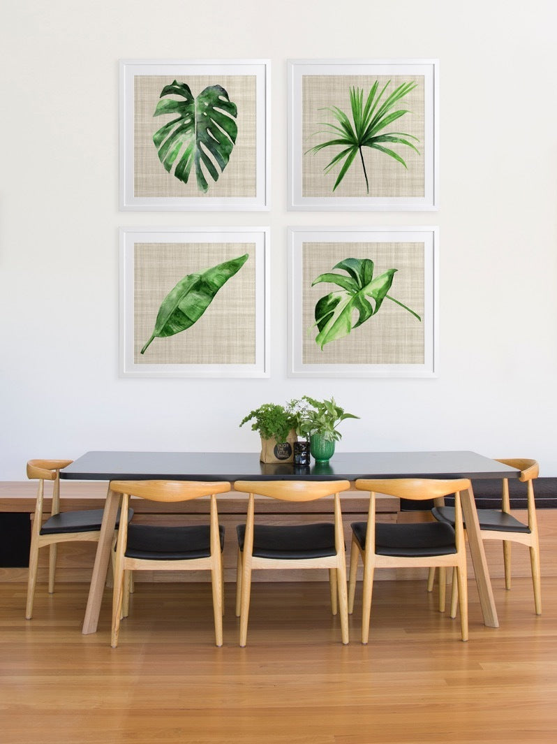 Green Leaf Framed Art Print