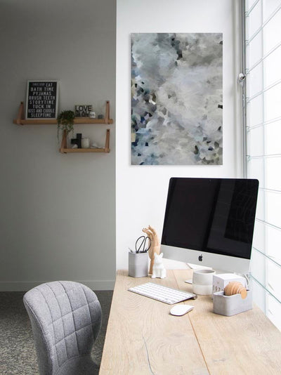 Silver Moon Canvas Art Print | Lifestyle